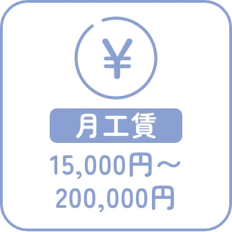 月工賃15,000円~20,000円